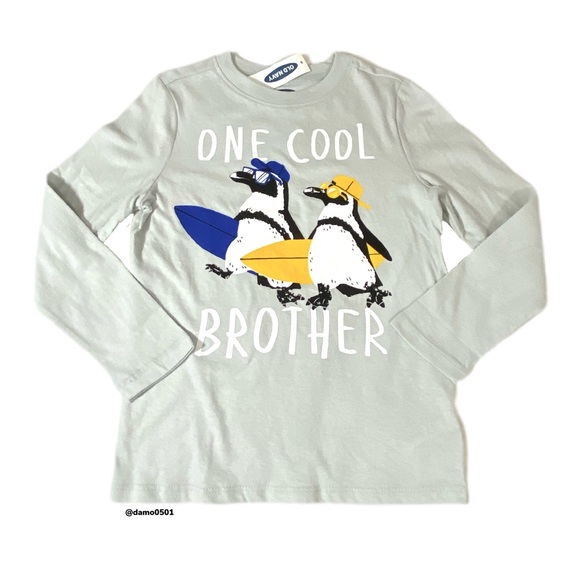 🎈SOLD🎈NWT Old Navy Toddler “One Cool Brother” - Picture 2 of 3
